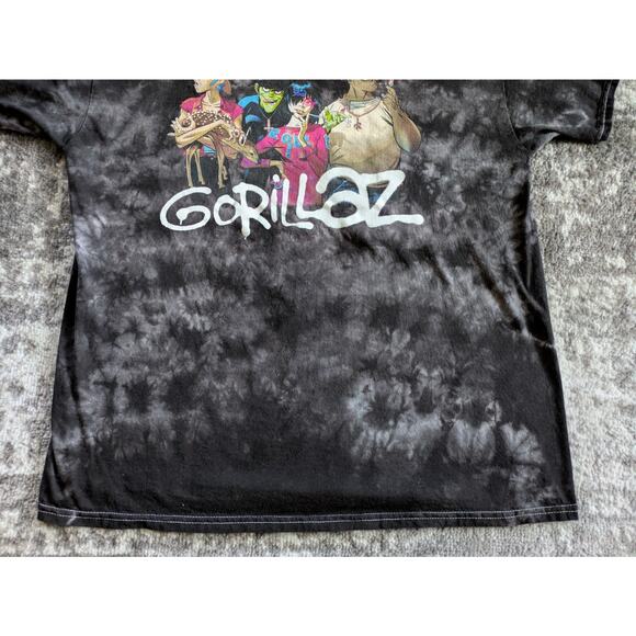 Vintage Gorillaz Tie-Dye Graphic Cartoon Band Print T-Shirt, Black - XL - Picture 4 of 9